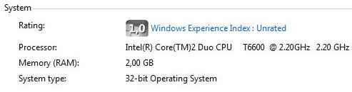 Windows Experience Index 2
